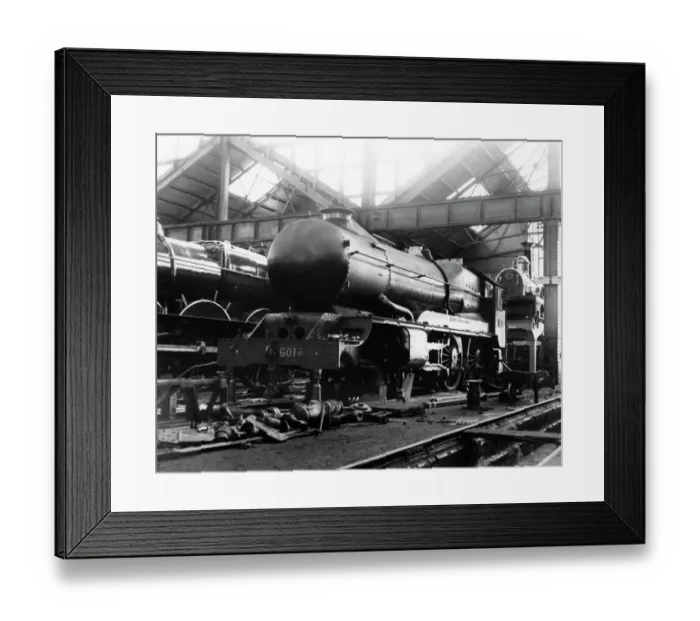 Framed Print : Locomotive No. 6014, King Henry VII, at Swindon Works