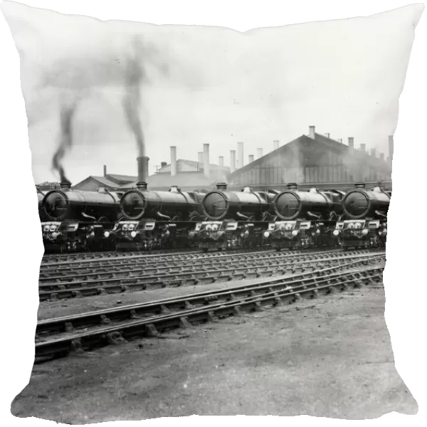 7 King Class Locomotives at Swindon Shed, 1930