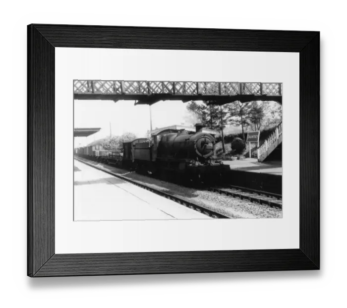 Framed Print : 43XX Class locomotive, no. 6350, passing through Dauntsey Station, 22nd May 1956 Framed Print : 43XX Class locomotive, no. 6350, passing through Dauntsey Station, 22nd May 1956