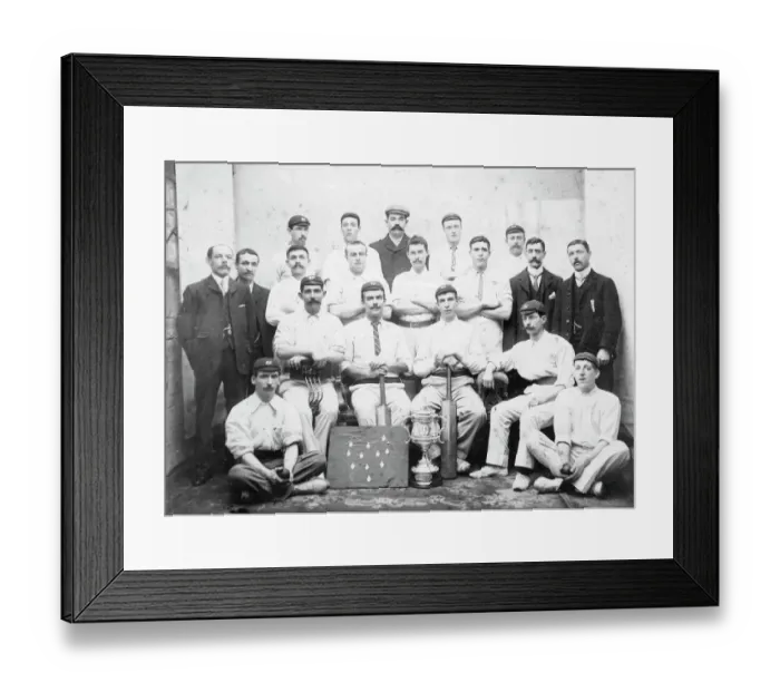 Framed Print : Swindon Works, F Shop Cricket Club, 1905
