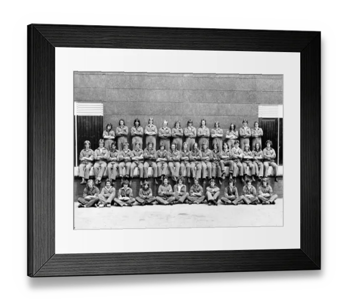 Framed Print : Apprentice Training School, Swindon - 1975 intake