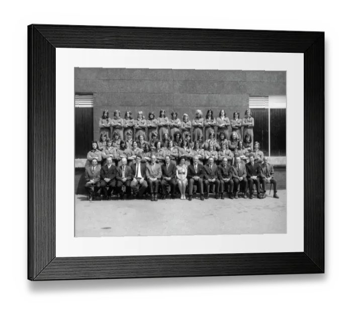 Framed Print : Apprentice Training School, Swindon - 1972 intake