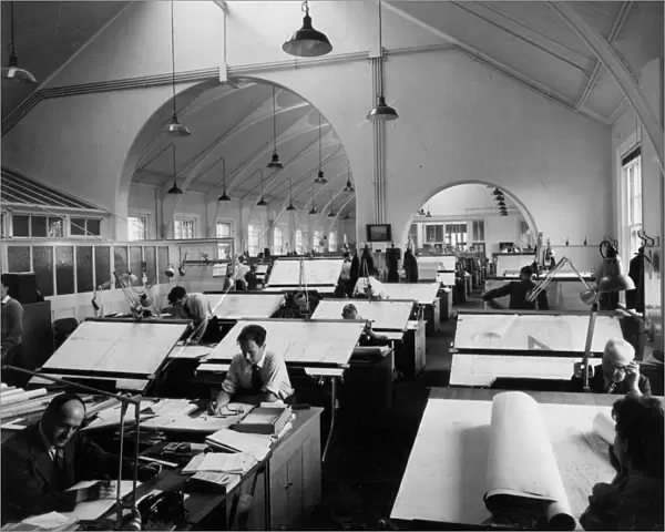 Swindon Works Drawing Office, c. 1959