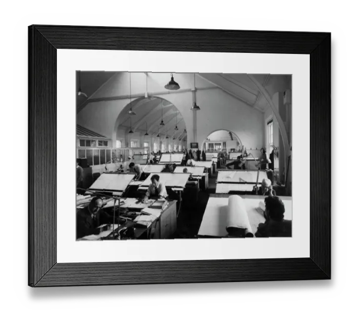 Framed Print : Swindon Works Drawing Office, c. 1959 Framed Print : Swindon Works Drawing Office, c. 1959