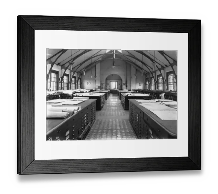 Framed Print : Swindon Works Drawing Office, 1910