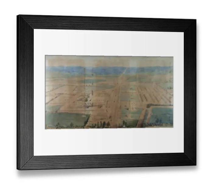 Framed Print : Swindon Works and Railway Village by Edward Snell. 1849 Framed Print : Swindon Works and Railway Village by Edward Snell. 1849