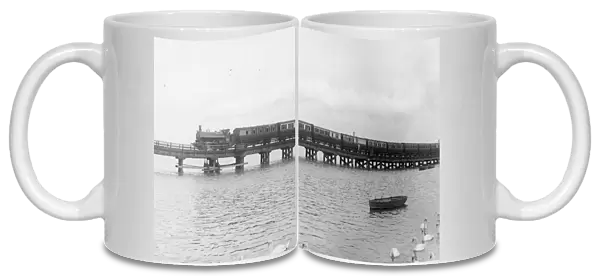 Old timber bridge spanning Radipole Lake, Weymouth, c1900