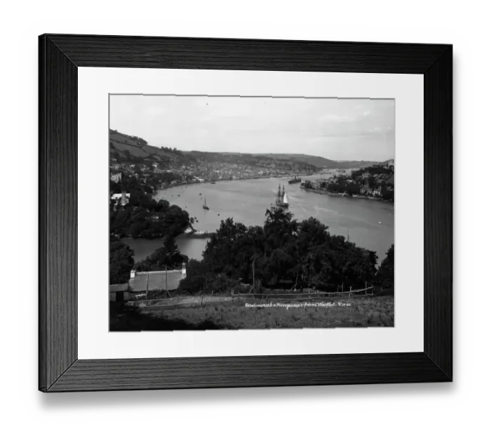 Framed Print : Dartmouth and Kingswear from Warfleet, c1900
