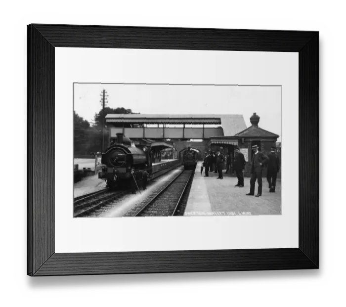 Framed Print : Shepton Mallet Station, Somerset, c. 1910 Framed Print : Shepton Mallet Station, Somerset, c. 1910