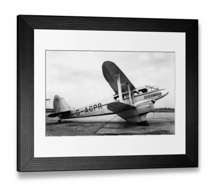 Framed Print : De Havilland 89 Dragon Rapide - City of Birmingham, c1935 Framed Print : De Havilland 89 Dragon Rapide - City of Birmingham, c1935
