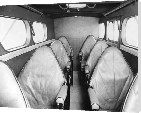 Interior of a De Havilland Dragon Rapide plane, c1935
