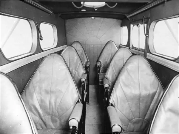 Interior of a De Havilland Dragon Rapide plane, c1935