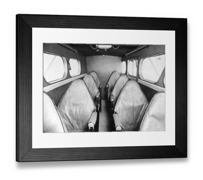 Framed Print : Interior of a De Havilland Dragon Rapide plane, c1935