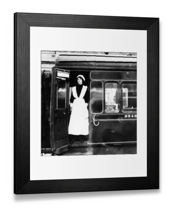 Framed Print : Female stewardess, 1917 Framed Print : Female stewardess, 1917