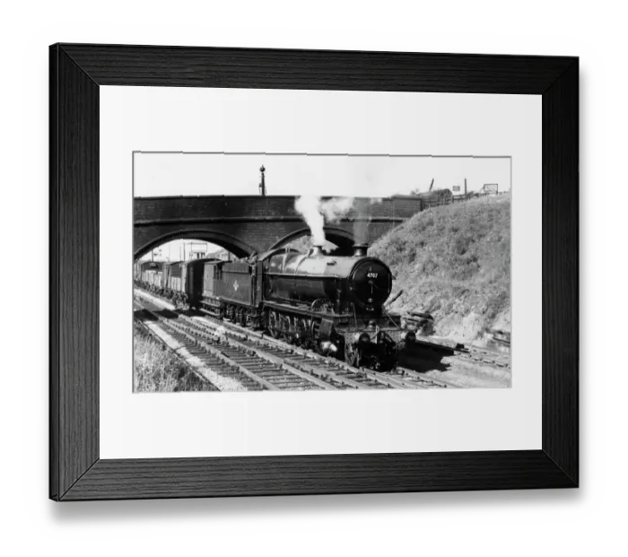 Framed Print : 47xx class locomotive, No. 4707, at Stoke Gifford, 1960
