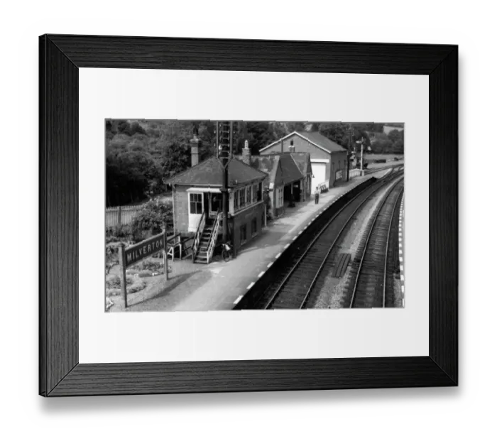 Framed Print : Milverton Station, Somerset, c. 1950s Framed Print : Milverton Station, Somerset, c. 1950s