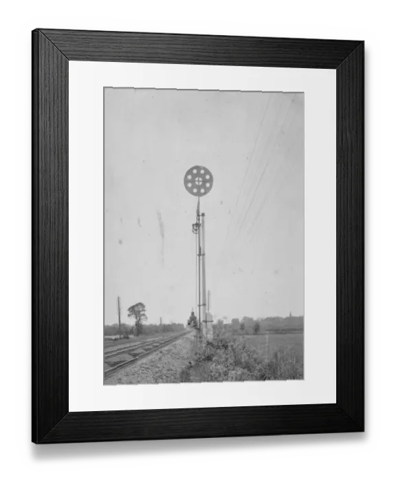 Framed Print : Broad Gauge Disc Bar Signal, c1870s Framed Print : Broad Gauge Disc Bar Signal, c1870s