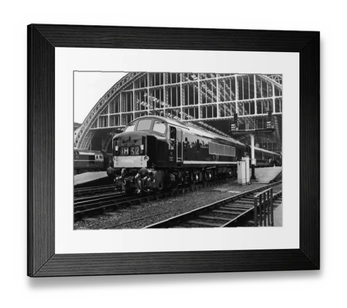 Framed Print : Diesel Locomotive, The Royal Pioneer Corp, departing St Pancras, c1960