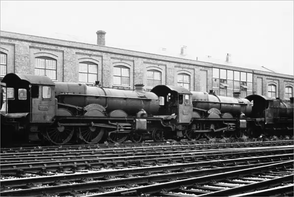 Locomotives awaiting to be scrapped at Swindon Works, 1962