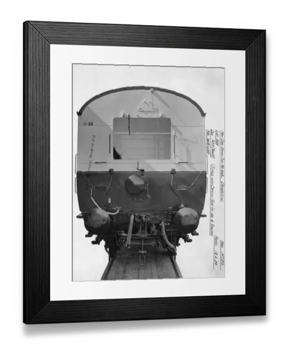 Framed Print : Auto Trailer, Brake Third, carriage No. 1668 - Drivers End