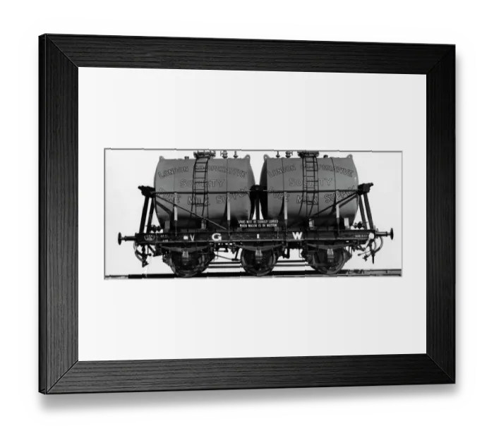 Framed Print : 3000 Gallon Glass Lined Twin Milk Tanks, No. 2552