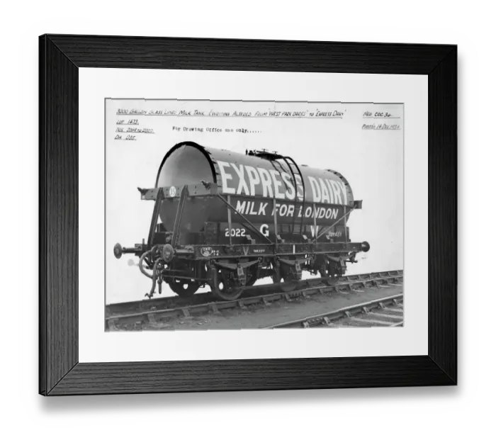 Framed Print : 3000 Gallon Glass Lined Milk Tank, No. 2022 Framed Print : 3000 Gallon Glass Lined Milk Tank, No. 2022