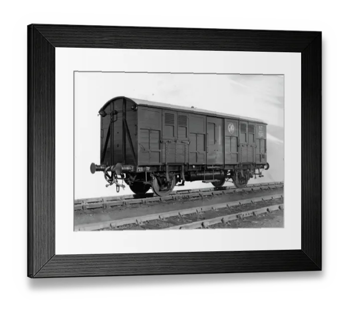 Framed Print : 4 Wheeled Passenger Cattle Wagon, No. 727