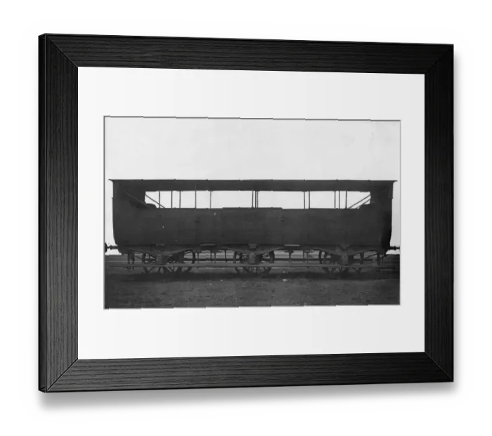 Framed Print : Broad Gauge Iron Bodied 3rd Class Coach, built c1844 Framed Print : Broad Gauge Iron Bodied 3rd Class Coach, built c1844