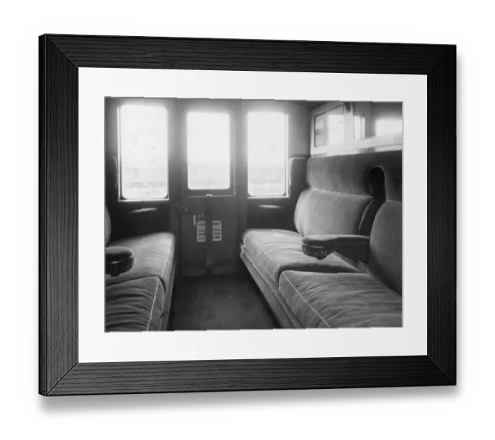 Framed Print : Internal view of Brake Composite Carriage, No. 6831