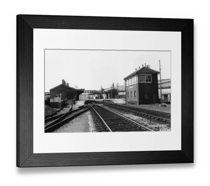 Framed Print : Maiden Newton Station, Dorset, c. 1950s Framed Print : Maiden Newton Station, Dorset, c. 1950s