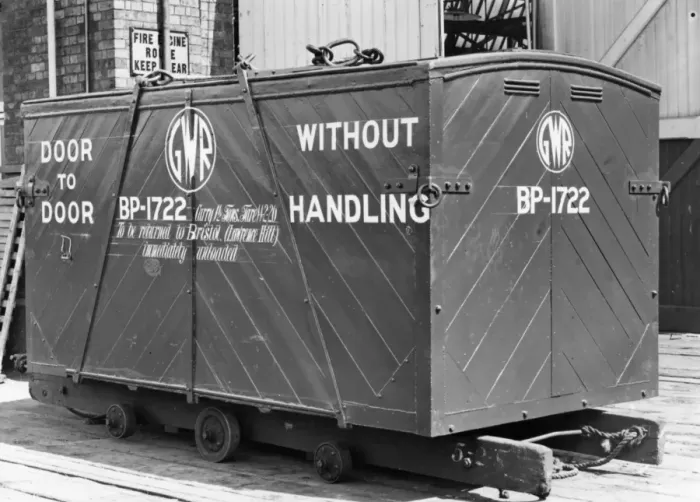 Framed Print : 1. 5 ton door-to-door container, c. 1936 Framed Print : 1. 5 ton door-to-door container, c. 1936