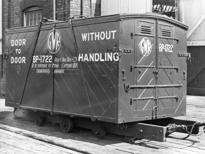 Framed Print : 1. 5 ton door-to-door container, c. 1936 Framed Print : 1. 5 ton door-to-door container, c. 1936