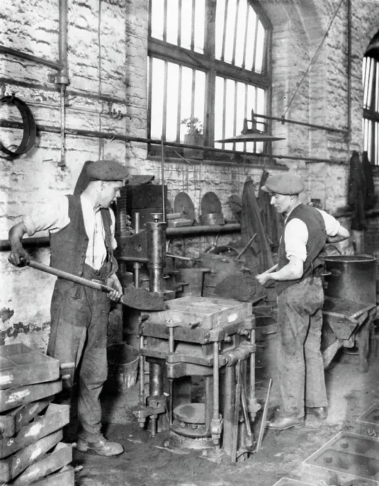 Framed Print : Apprentices in the Iron Foundry, 1920s