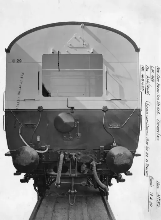 Framed Print : Auto Trailer, Brake Third, carriage No. 1668 - Drivers End