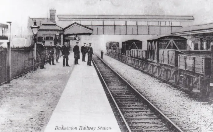 Framed Print : Badminton Station, Gloucestershire, c. 1910