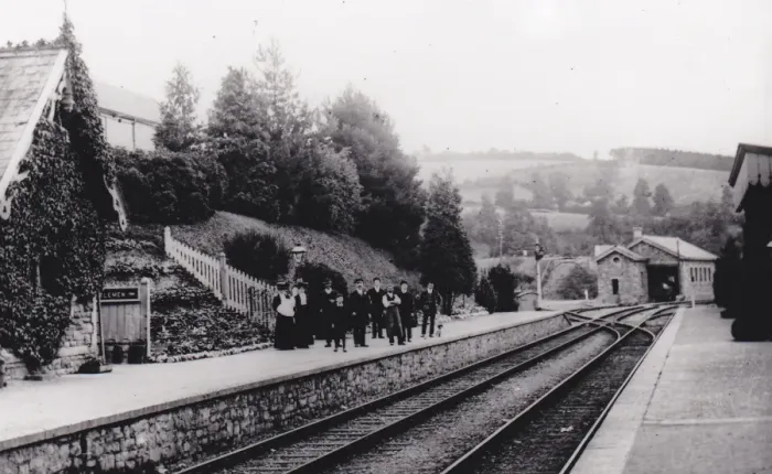 Framed Print : Bampton Station, Devon, c. 1900