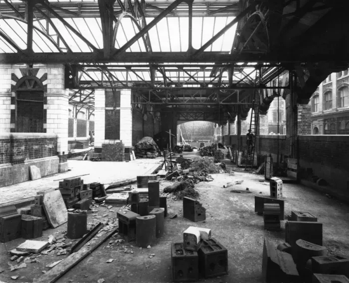 Framed Print : Birmingham Snow Hill, under construction, c. 1910