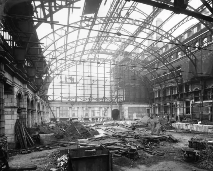 Framed Print : Birmingham Snow Hill, under construction, c. 1910 Framed Print : Birmingham Snow Hill, under construction, c. 1910