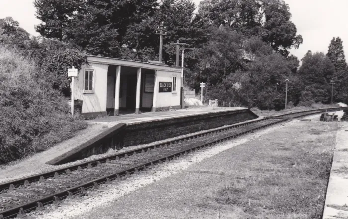 Framed Print : Black Dog Halt, near Calne, c. 1960