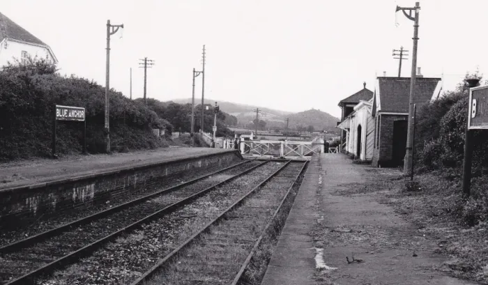 Framed Print : Blue Anchor Station, Somerset, c. 1970s