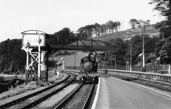 Bodmin Road Station water tower, 1954