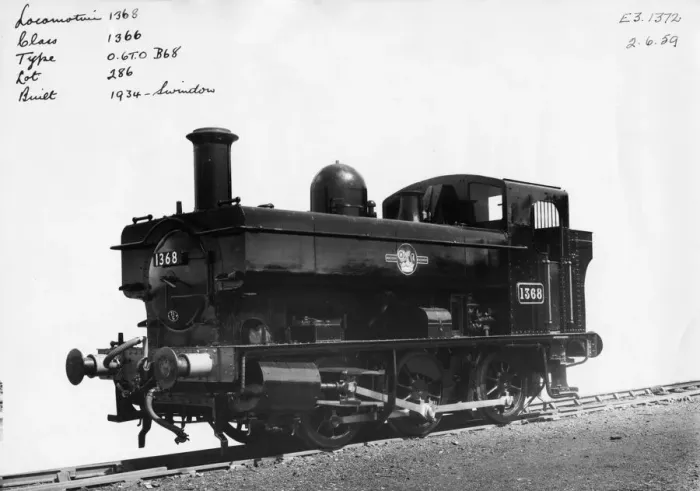 Framed Print : BR Pannier Tank No. 1368, 1959