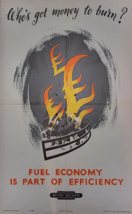Framed Print : British Railways Fuel Economy Poster