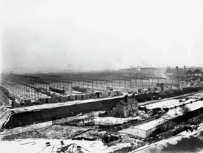 Framed Print : The building of 24 Shop (Stage 1)