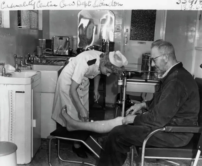 Framed Print : Carriage and Wagon Works Casualty Centre, 1962 Framed Print : Carriage and Wagon Works Casualty Centre, 1962