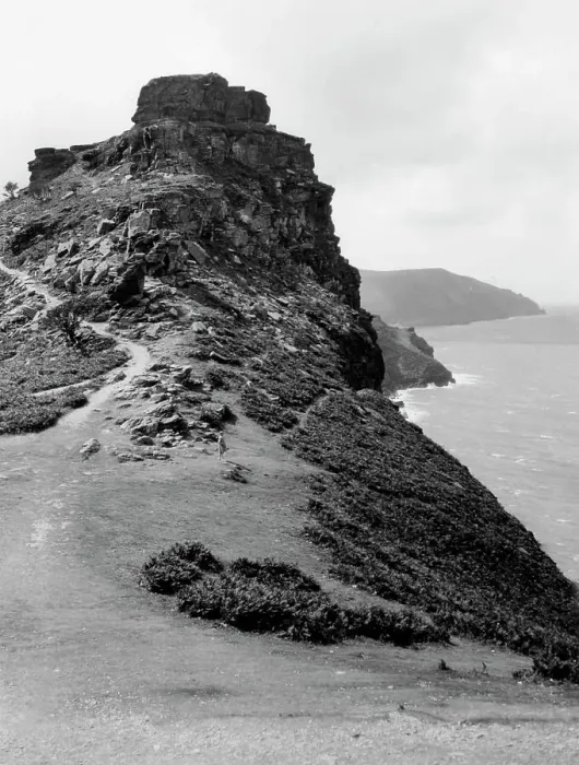 Framed Print : Castle Rock at Lynton, Devon, 1929 Framed Print : Castle Rock at Lynton, Devon, 1929