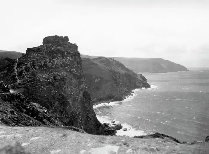 Framed Print : Castle Rock near Lynton, Devon, 1929