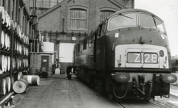 Class 42 Warship Locomotive No. D830 Majestic refuelling plant at Swindon Works