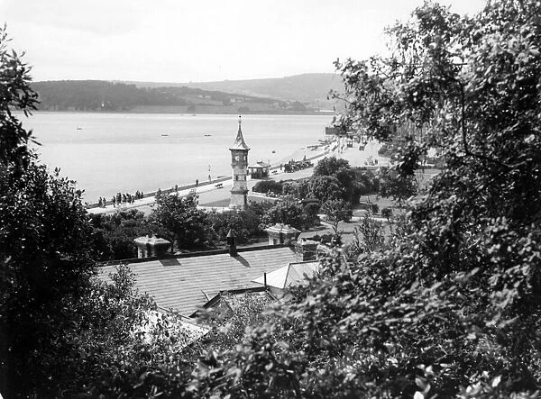 Clock Tower & Esplanade, Exmouth, Devon, August 1931