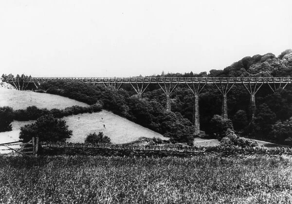 Coldrennick Viaduct. A timber viaduct on the main line bwteen Treslugan and Liskeard